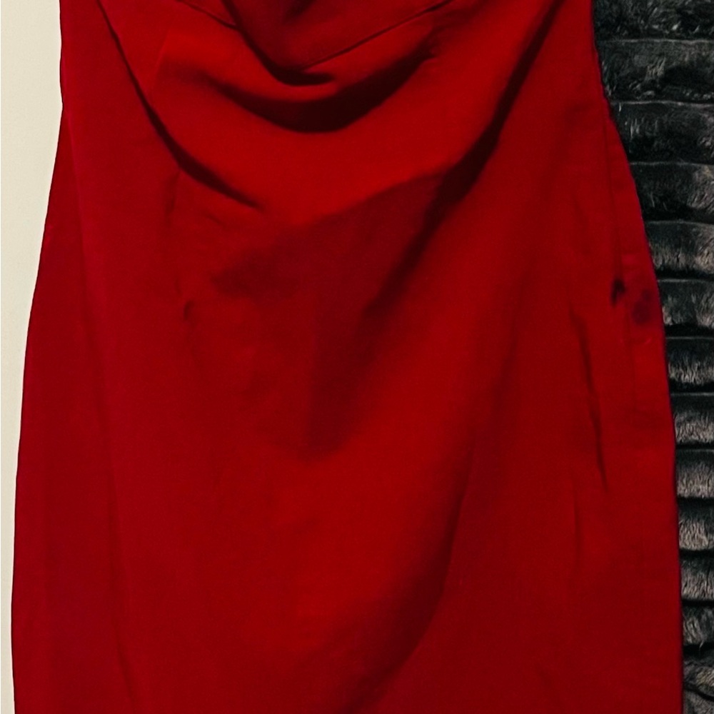 Express Strapless Red Dress